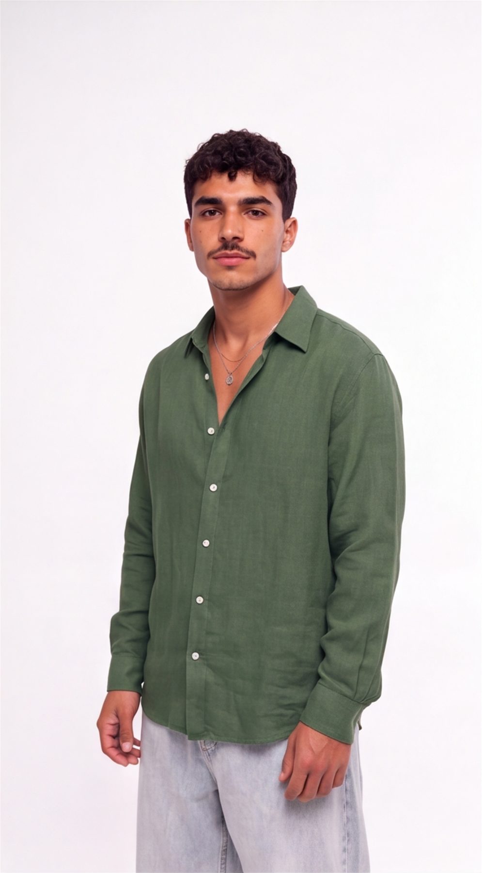 Green Linen Shirt