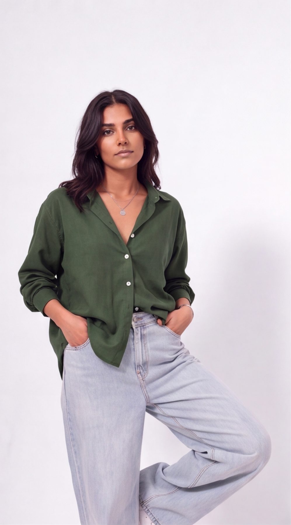 Green Linen Shirt