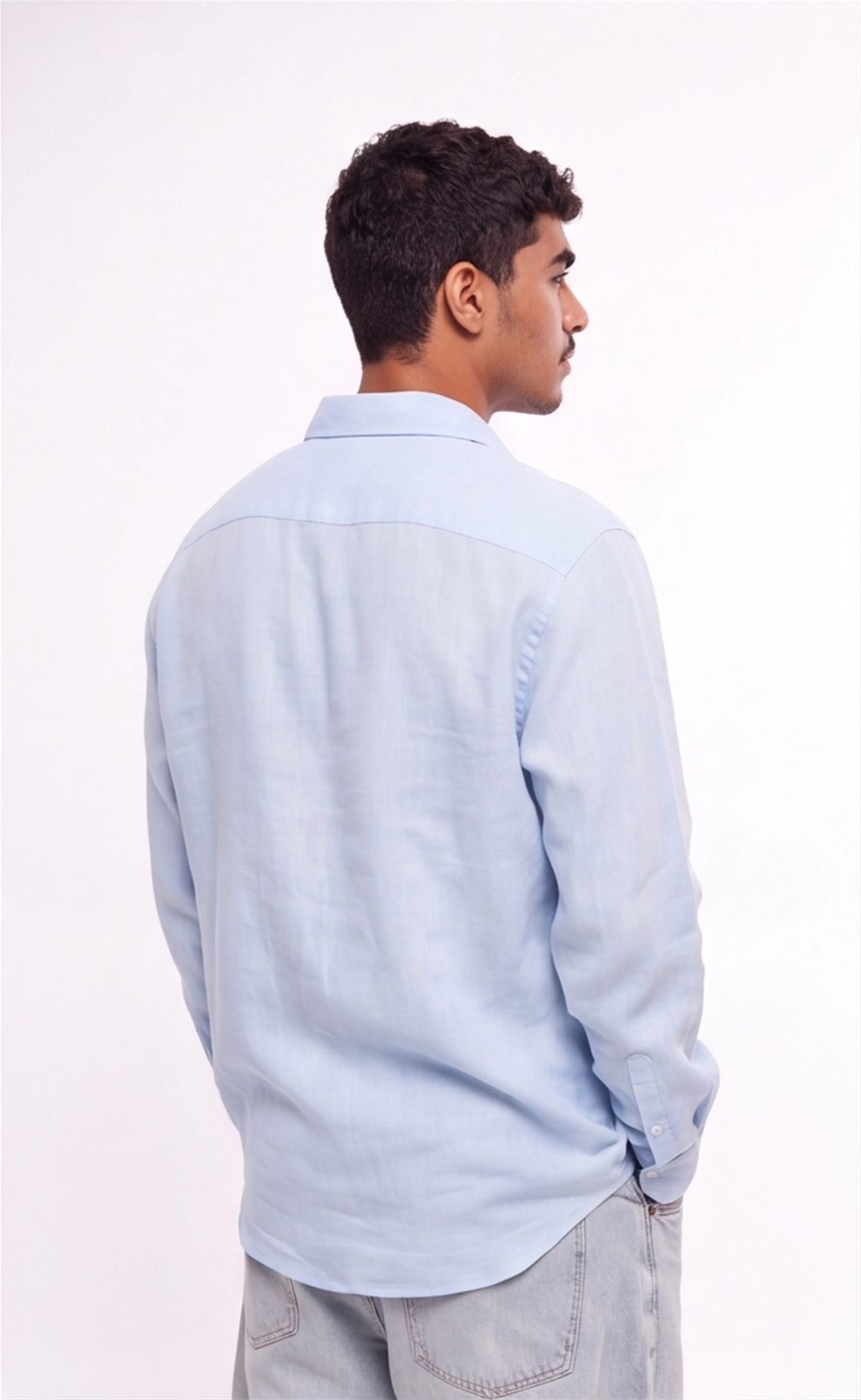 Baby Blue Linen Shirt