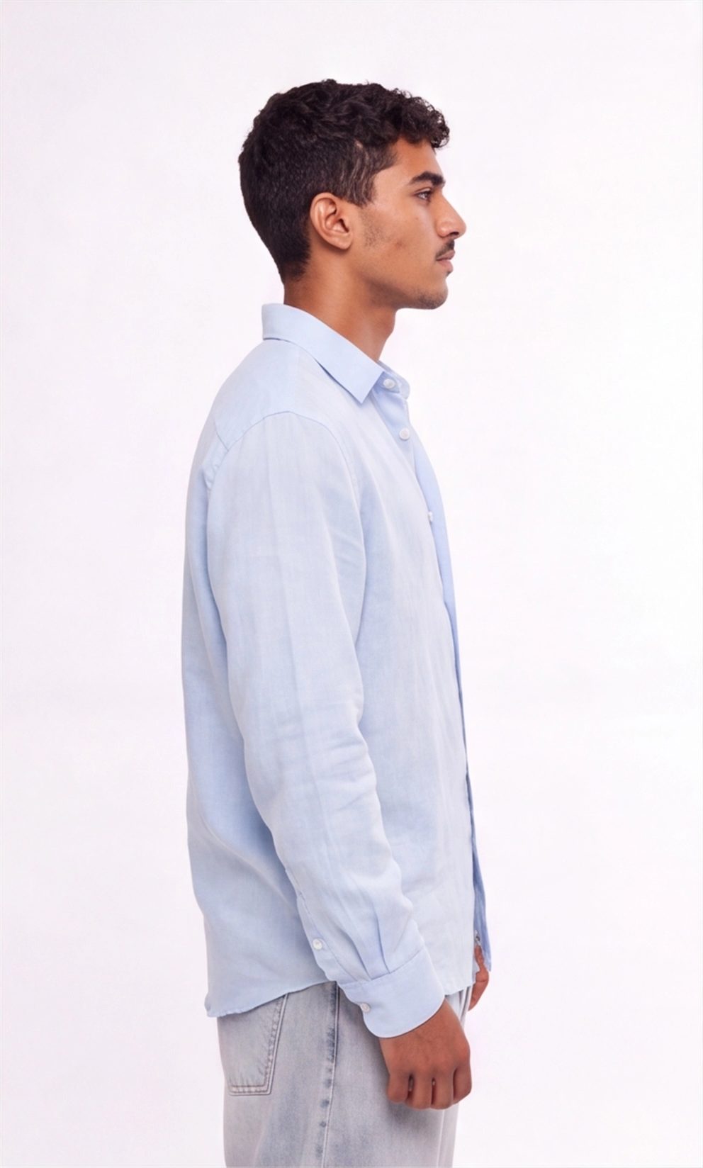 Baby Blue Linen Shirt