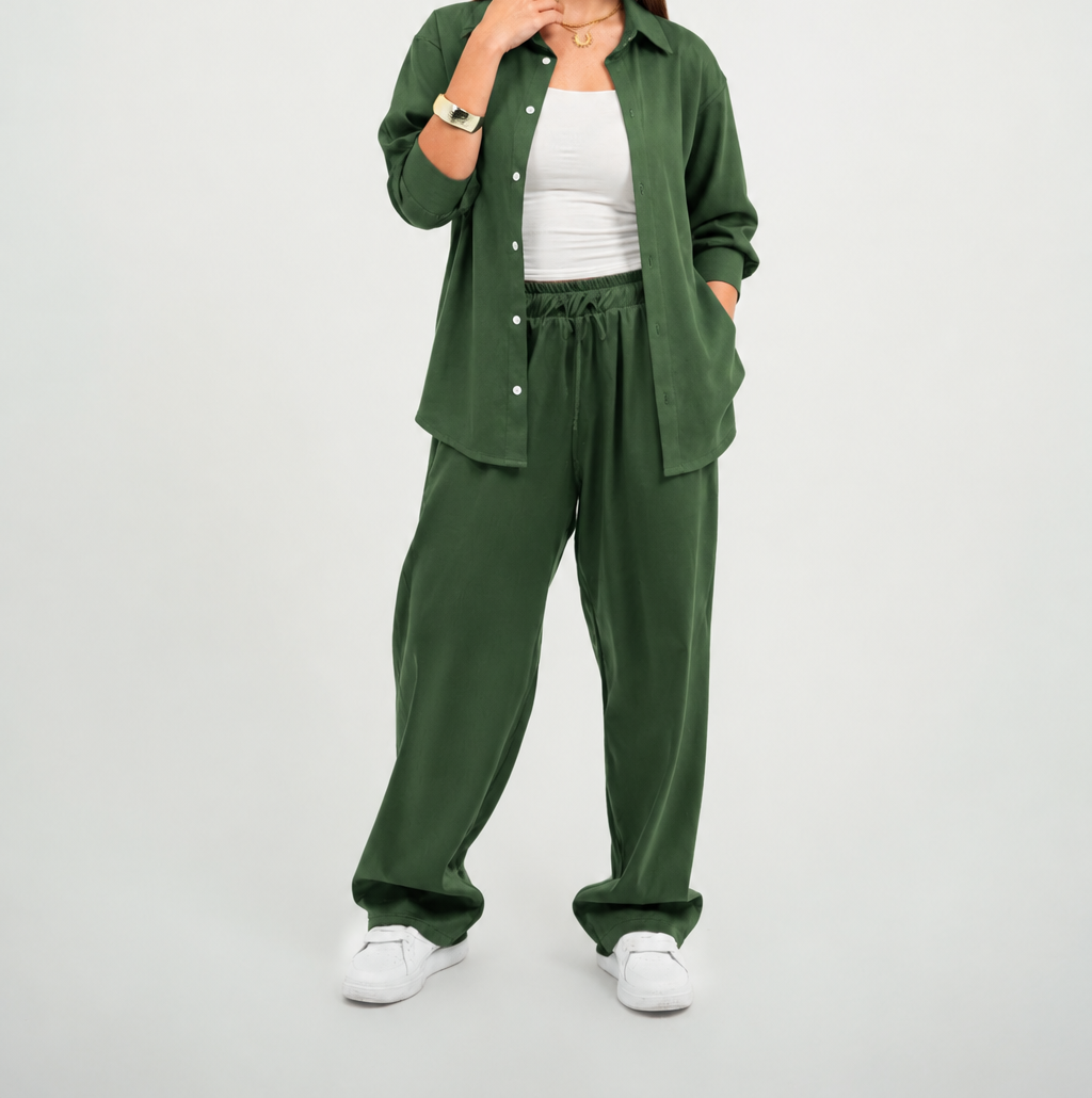 Olive Green Linen Pants