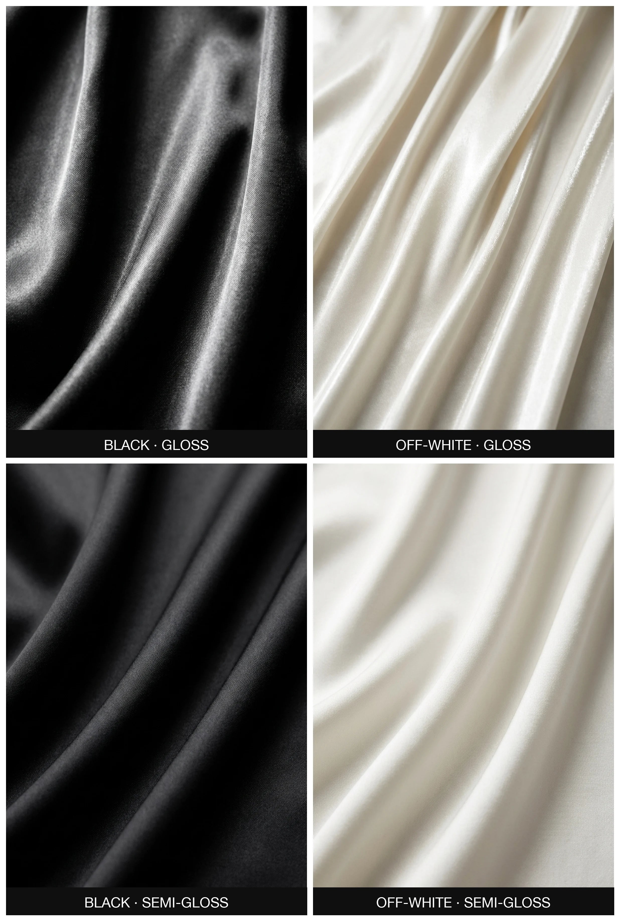 Carrera Satin — 4 Finish Comparison