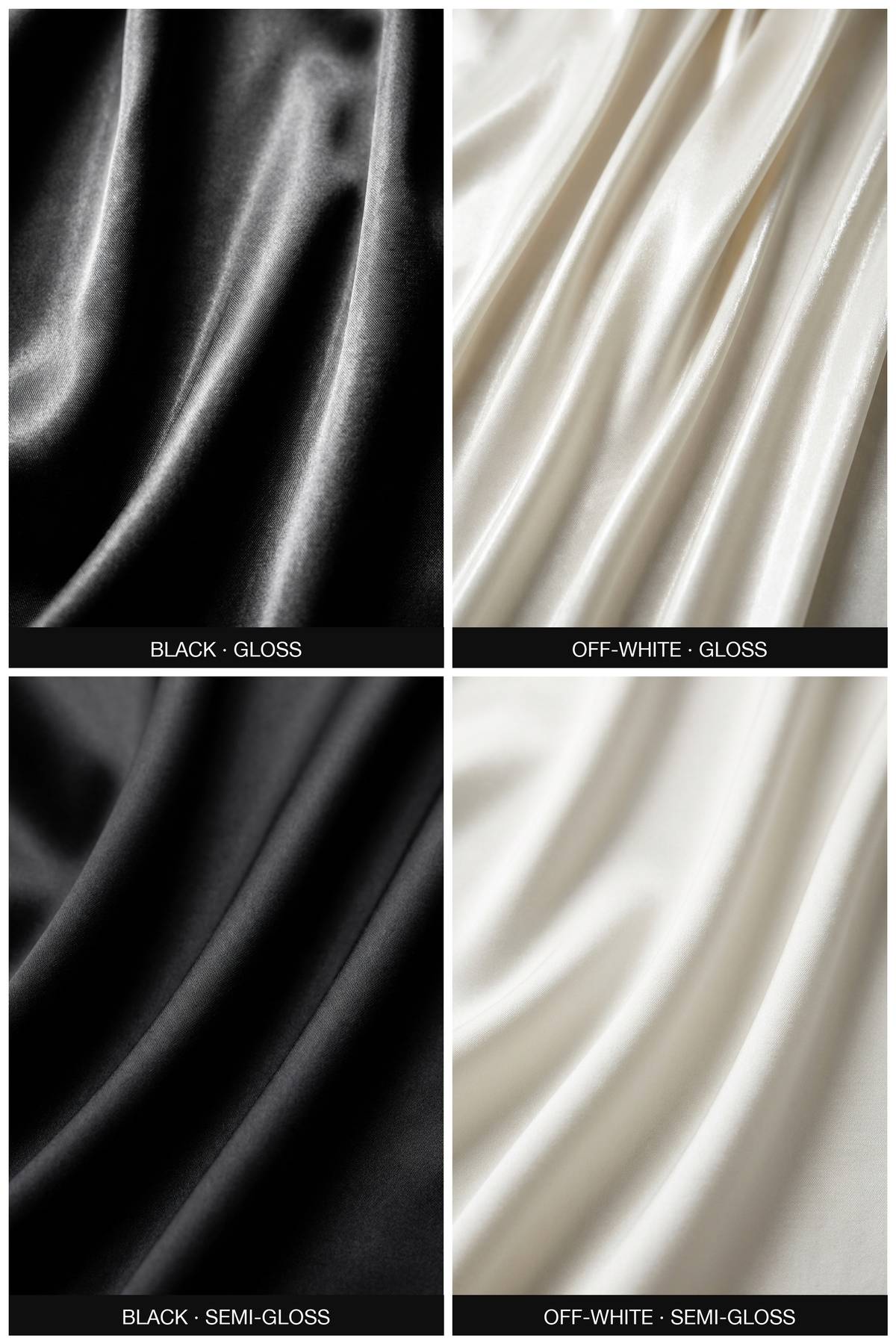Finish comparison — 4 finishes