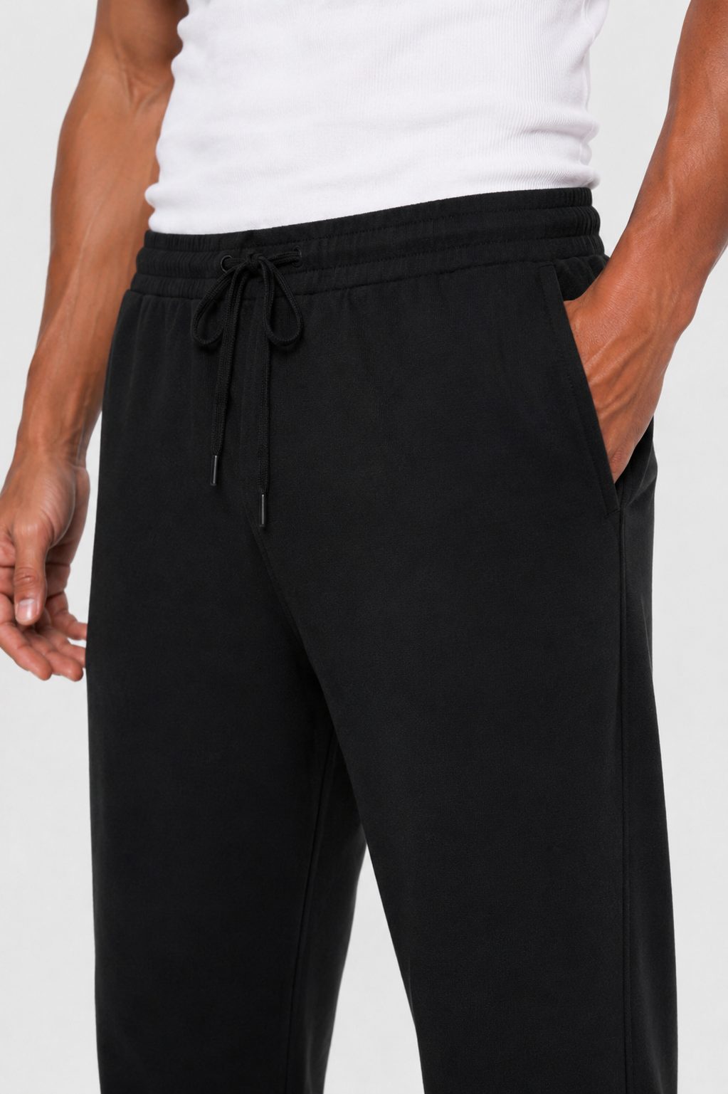 Black Linen Wide-Leg Pants