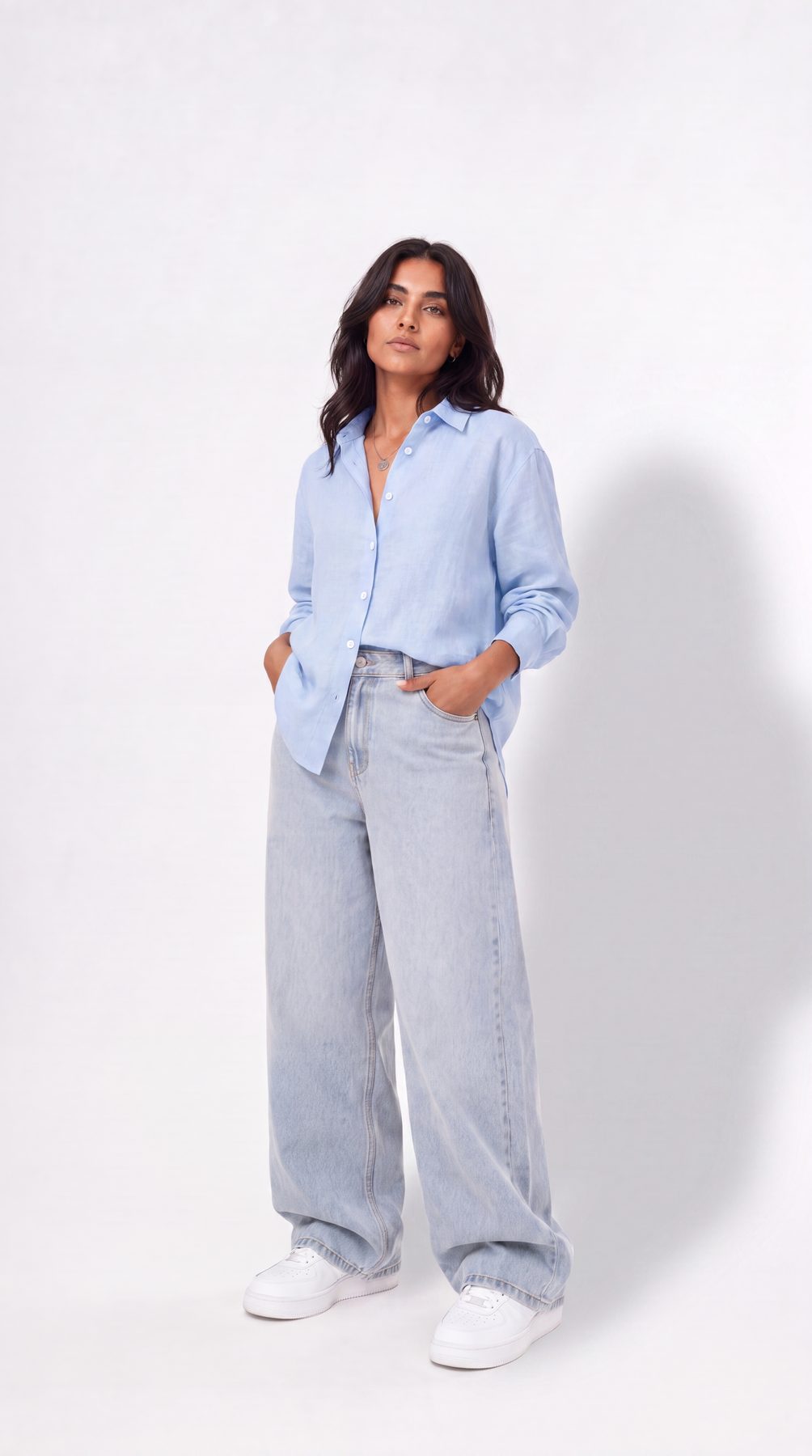 Baby Blue Linen Shirt