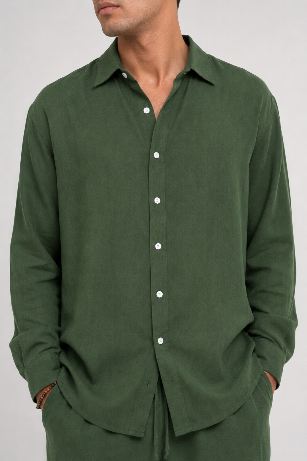 Olive Green Linen Pants