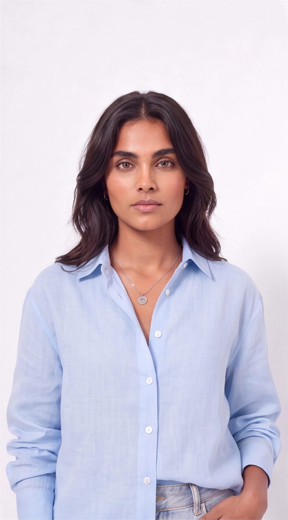 Baby Blue Linen Shirt